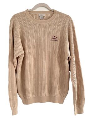 Vintage Frank Sinatra Celebrity Invitational Pullover Sweater Silk Tan XL Golf